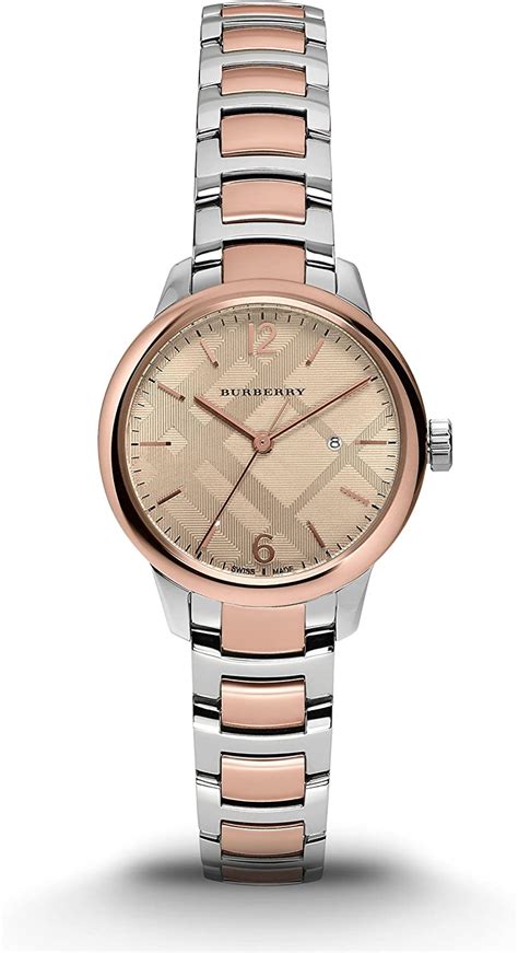 burberry women's classic two tone swiss quartz bracelet watch 32mm|Burberry The Classic BU10117 Swiss Quartz Two Tone Ladies .